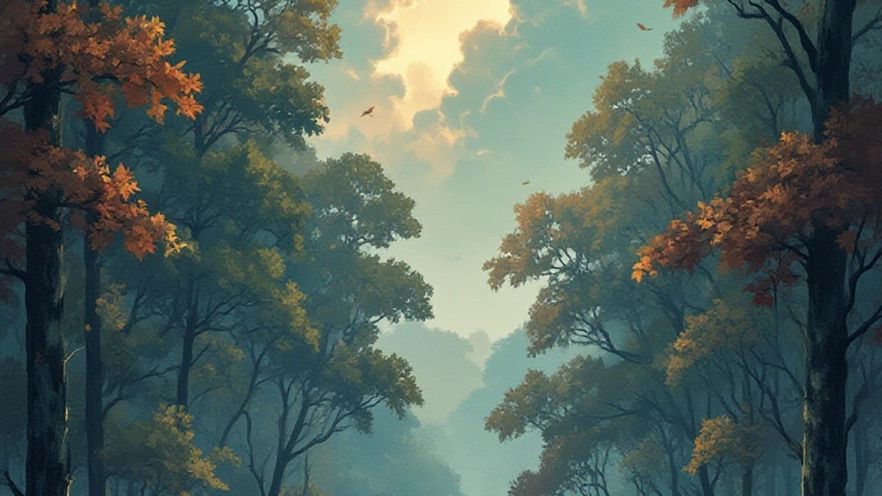 916_a Quiet Autumn Maple Forest