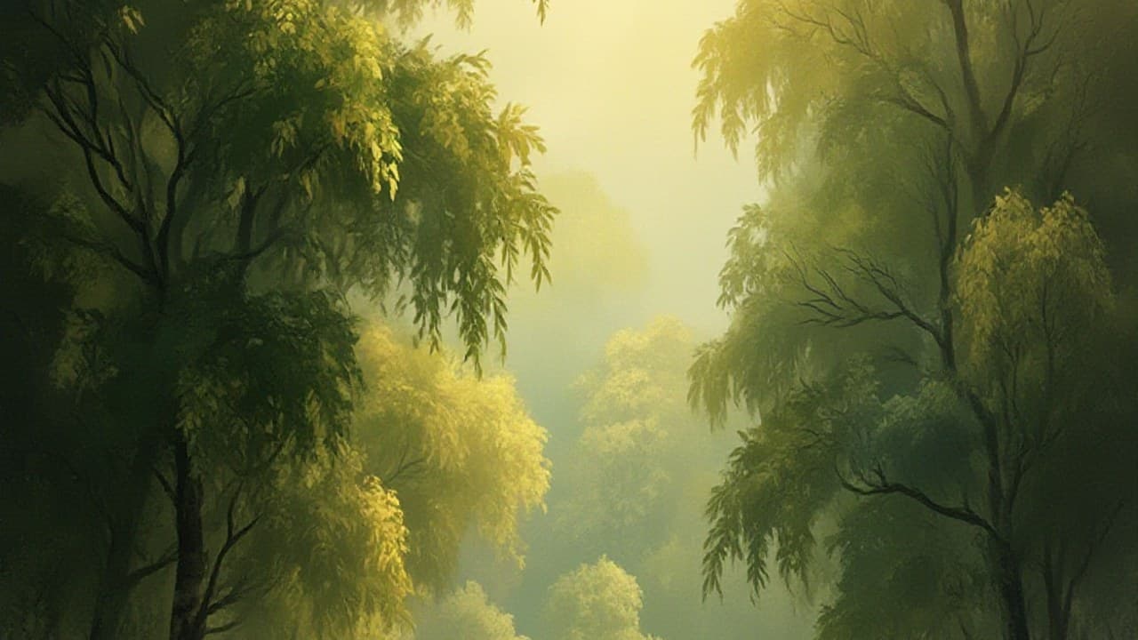 916_an Ethereal Willow Grove Beside