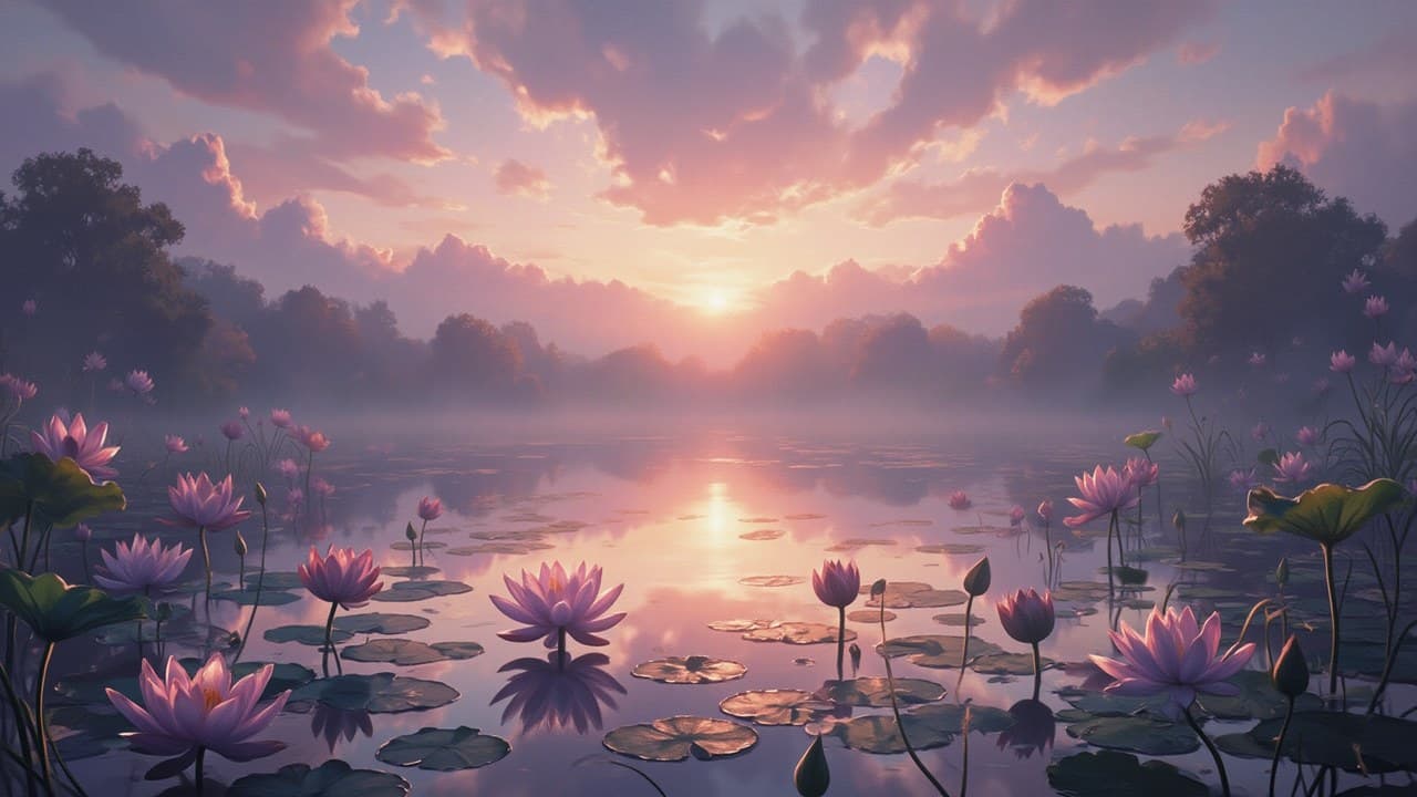 Still Twilight Lotus Pond Pale