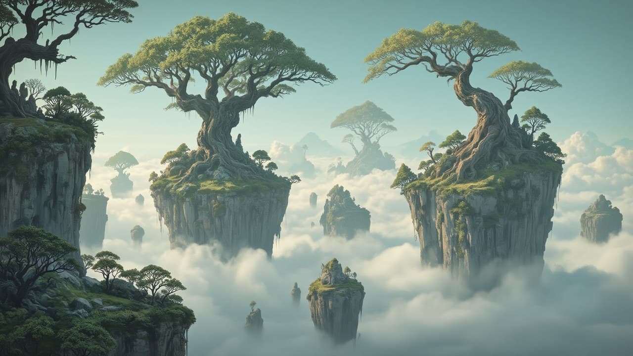 Surreal Floating Forest Giant Anc