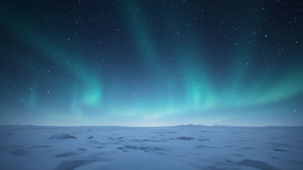 Vast Starfield Over Silent Snow
