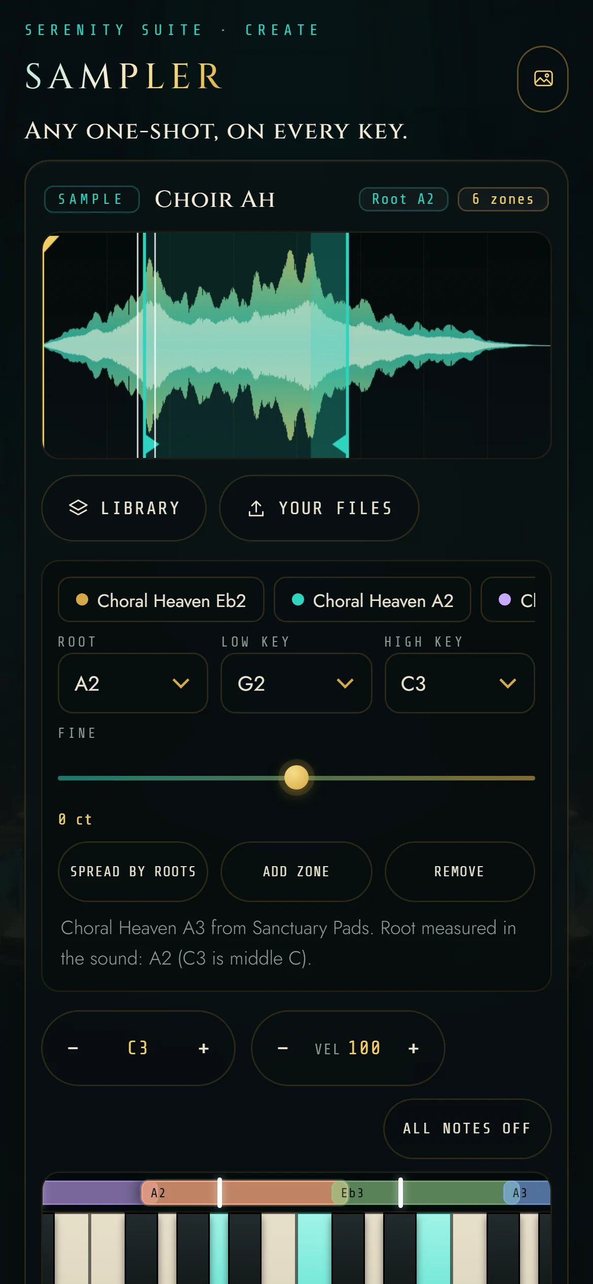 Sampler, screenshot