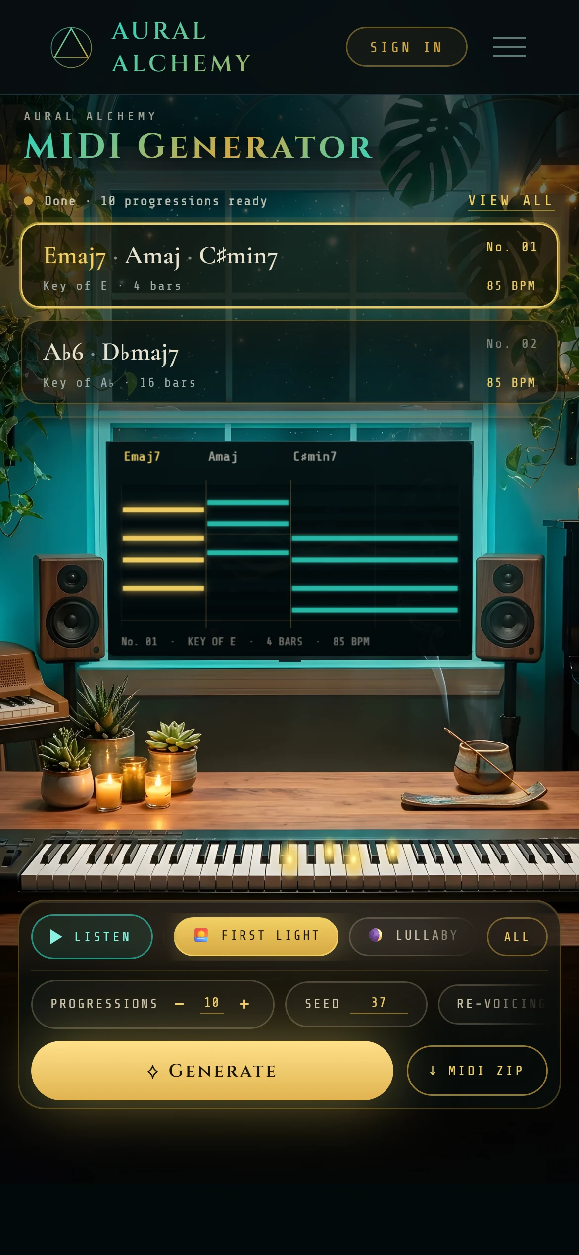Alcomy Table MIDI Generator Guide · Aural Alchemy