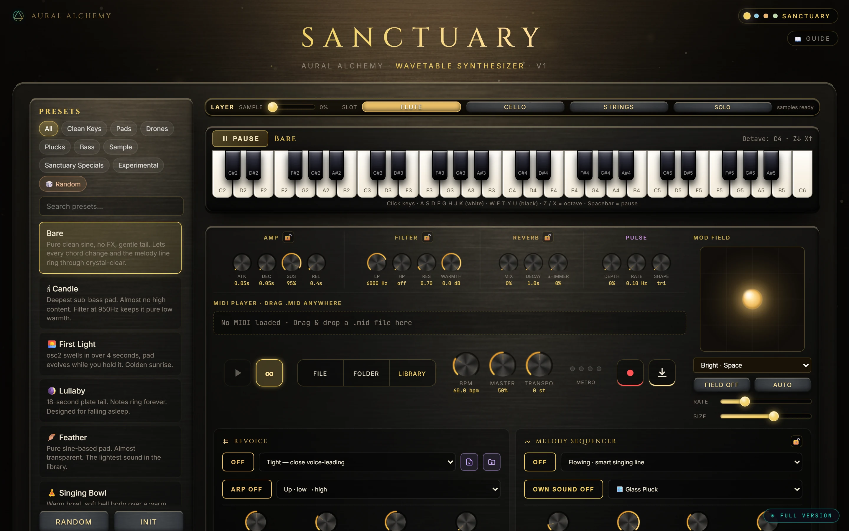 Sanctuary Synthesizer in the browser