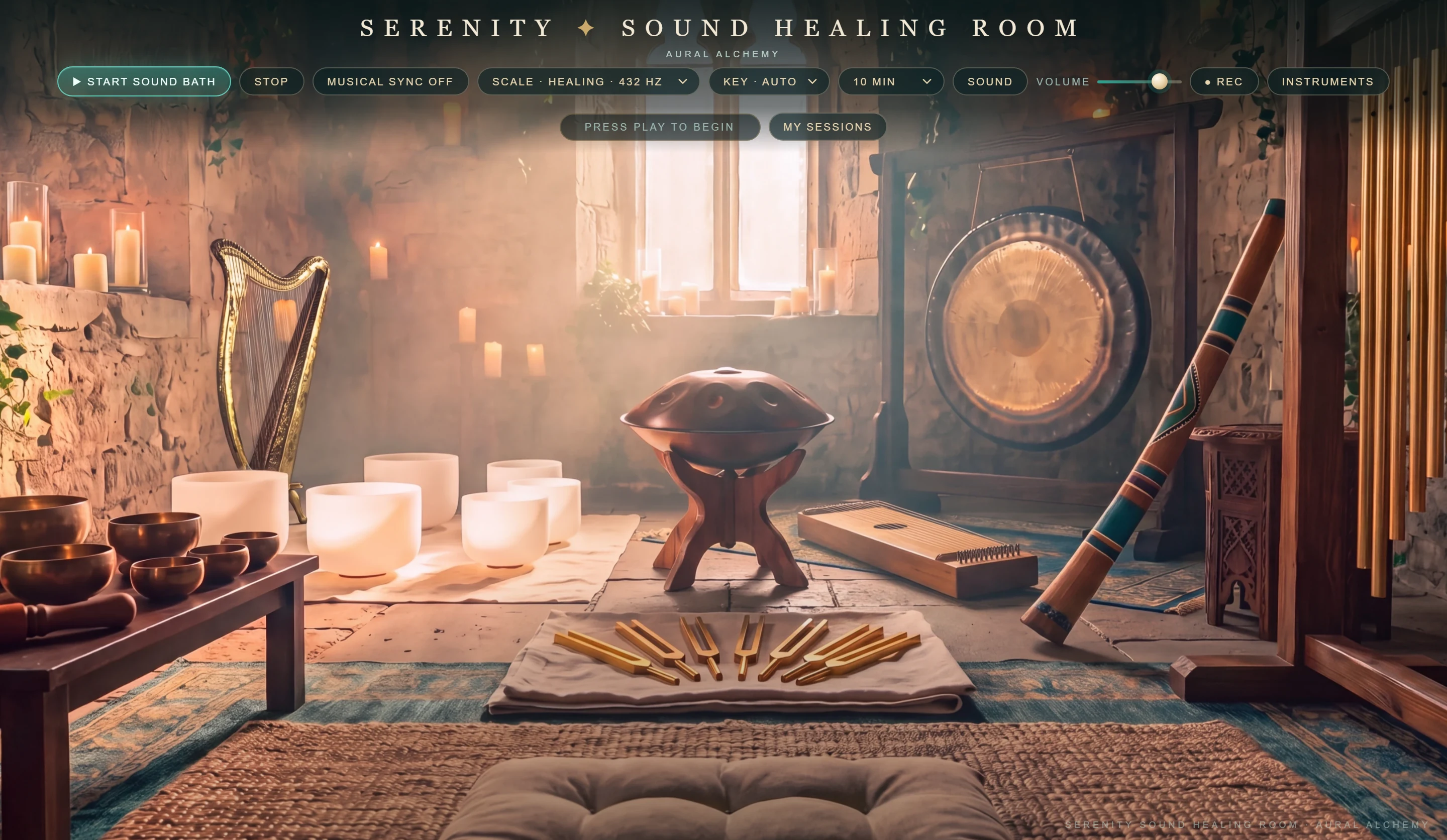 Sound Healing Room in the browser